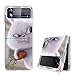 Transparent Case günstig Kaufen-CXKJ Hülle für Samsung Galaxy Z Flip 4 (6.70 Zoll) PC-Hardcase Hülle,Transparent PC-Hardcase Ultra-dünne Schutzhülle,Stoßfest Bumper Case Stylische Handyhülle - JS5