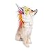 Pet Krewe Unicorn Costume for Dogs & Cats | Unicorn Hat with Metallic Silver Horn & Colorful Mane | Small Pet Costume