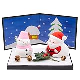 萬古焼 置き物 インテリア オブジェ 卓上 飾り 「 日本の歳時シリーズ 」 12月 クリスマス 冬 部屋飾り 玄関飾り 置物 ミニ コンパクト 日本製 18712