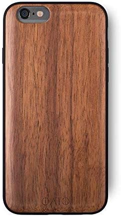 iATO iPhone 8 Plus / 7 Plus Case Wood Grain. Unique & Classy Real Walnut Wood iPhone 8 Plus / 7 Plus Case {Fully Protective Shockproof Bumper & Raised Lips Face Down Screen Protection} iPhone 8+ 7+