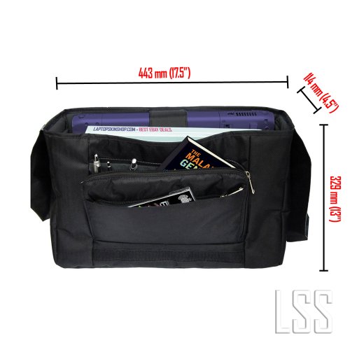 LSS 15” 15.6 inch Laptop Padded Compartment Shoulder Messenger Bag, Carrying Case for 14" 15" 15.6" & Smaller Size Notebook3