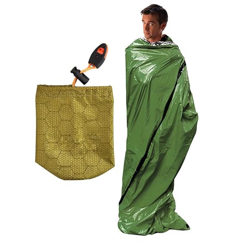 Ynnhik Bivvy Bag - Sleep Survival Shelter | Durable Lightweight Compact Water Resistant Thermal Bivvy Bag for Survival Bag