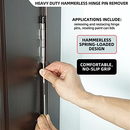 Spring Nail Punch, 3Pcs Carbon Steel Nail Set und Counter Punch 3500PSI Shock S Nail Set und Counter Punch für Holz Metall Glas