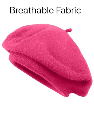 Image of Parquet Solid Color French Beret Hat. Classic French, Casual and Chic Lightweight Cap for Women