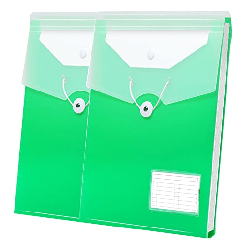 Credibility 2 pacotes de pasta de arquivo sanfonada vertical expansível com 8 bolsos, bolsa organiza