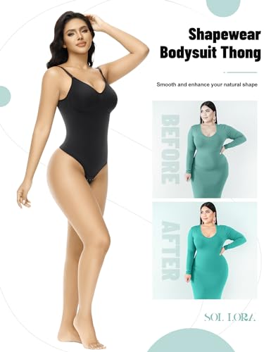 Shapewear Tummy Control Bodysuit for Women Seamless Body Shaper Sculpting Snatched Waist Trainer Thong Body Suit4