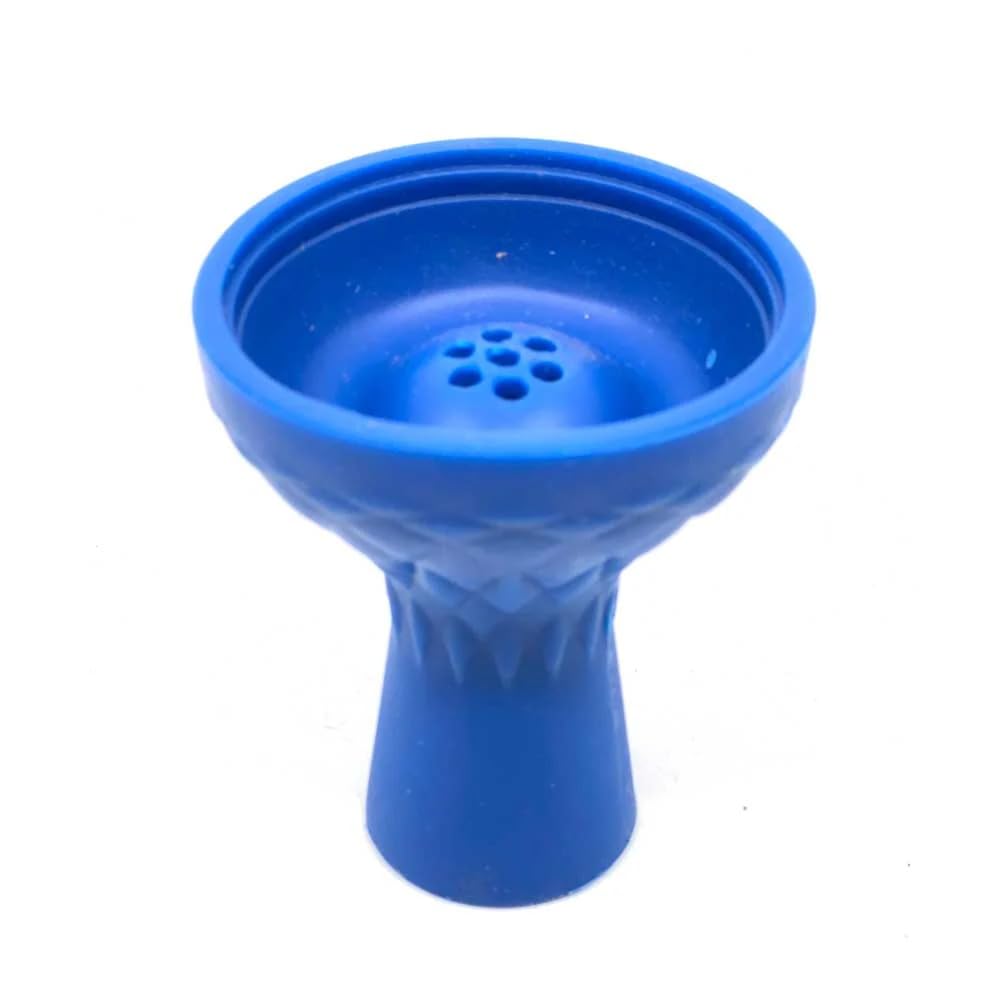 CYRIL Silicone Hookah Bowl Classic Large 4 5-inch Diameter Blue Color Heat-Resistant Easy to Clean Universal Fit for