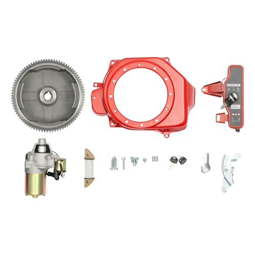 BJTDLLX Kit de conversion de démarrage électrique de voiture pour Honda GX160 5,5 CV GX200 6,5 CV avec démarreur, volant d'inertie et bobine de charge,...