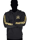 PAFFEN SPORT Anniversary Hoodie – Kapuzenpullover, Cap-Sweatshirt – schwarz/Gold – Gr.: M