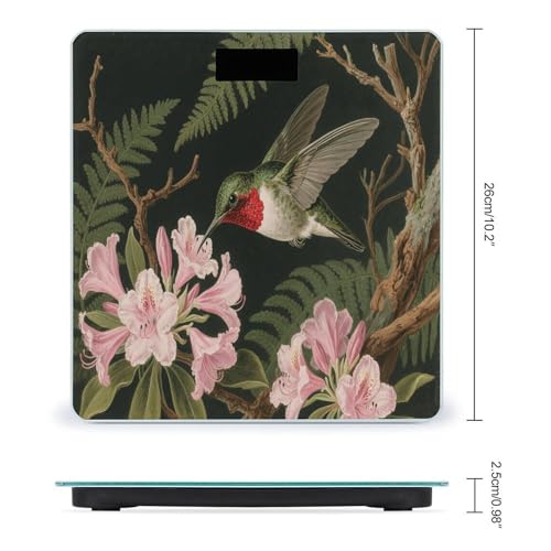 Báscula de baño digital con display LED y superficie de vidrio templado miniatura 2