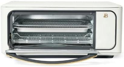 Beautiful Infrared Air Fry Toaster Oven with door open, showing internal racks and accessories