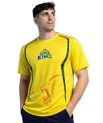Image of SHODOX Men's IPL Cricket Jersey Dot Knit Breathable Half Sleeve Sports Fit T-Shirt Lightweight Relaxed Fit Athletic Team Wear Summer 2026 Poly Blends