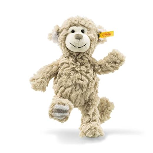 Steiff Bingo AFFE - 20 cm - Kuscheltier für Kinder - Plüschaffe - weich & waschbar - beige (060274)