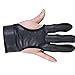 Shentesel Archery Shooting Glove 1Pc Faux Leather 3 Fingers High Elastic Guard Protective - Black M