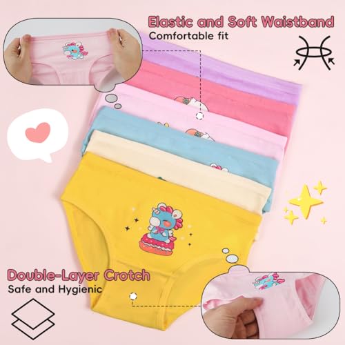 HAGOT 12er Pack Mädchen Slips Unterwäsche aus Baumwolle, Teenager Mädchen Baumwolle Unterwäsche, Weiche Schlüpfer für Teen Stretch Slips，M