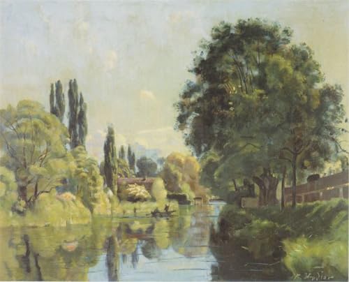Toile l'Aarekanal à Thoune Ferdinand Hodler 60x90cm Impression Murale