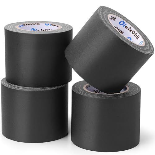 Image of New Upgrade Gaffer Tape Bulk 4 Pack, 11 Mil Industrial Grade Gaffer Tape, 4'' x 30 Yards, Strong Adhesion, Easily Remove No Residue, Professional Matte Finish No Reflection, Black Cloth Tape for Stage