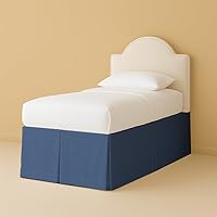 Vista 24 de eBeddy Linens 1 falda de cama de algodón egipcio de 800 hilos, tamaño individual de 39 x 75 a 14 pulgadas, caída y caída, fácil de lavar, resistente