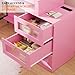 Waktavel Manicure Table Nail Desk Makeup Vanity Desk, Professional Nail Station Beauty Technician Desk with Storage Drawers for Girls Bedroom Living Room Home Office