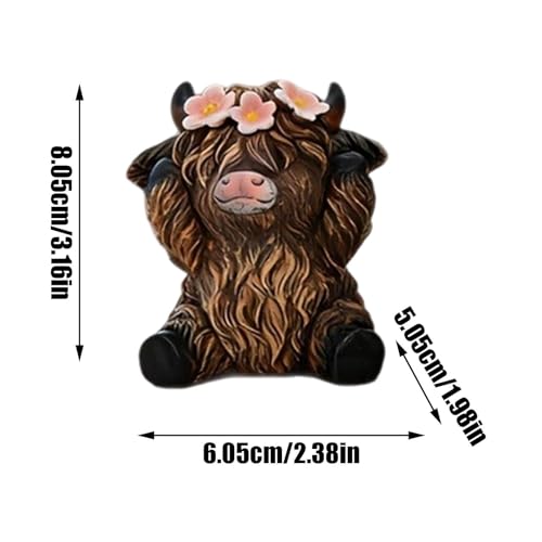 Figurine de vache rustique : cadeau idéal de pendaison de crémaillère - 6