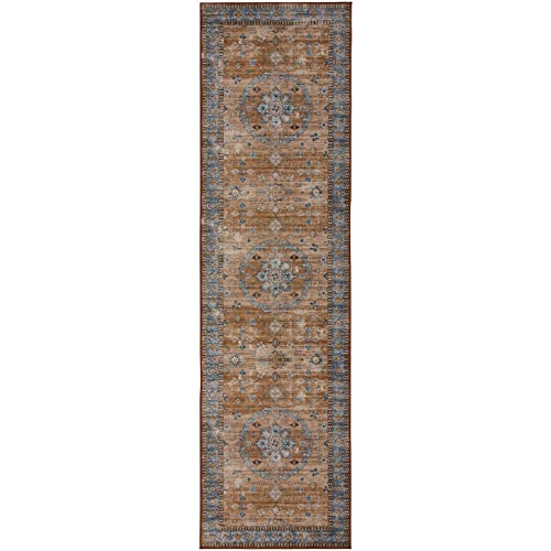 Decomall Feaona Runner Rug, Entryway Runner Rug, Traditional Persian Long Rug For Hallway Kitchen, Orange 2’6”X9’ #TOP1
