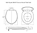 Round Toilet Seat BR620-00 White, Soft Close, Stain-Resistant and Easy to Clean, Fits All Toilet Brands; Premium Series by Bath Royale