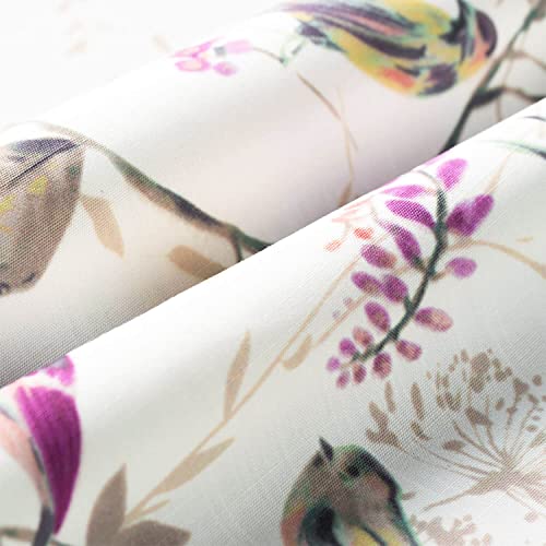 Vogol Printed Bedroom Curtains, Window Grommet Panels Floral Room Darkening Drapes,Curtain For Living Room And Balcony, W52X L96 Inch, One Panel, Purple #TOP5