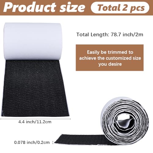 Miniatura 2 de Gorgecraft Almohadillas Antideslizantes Para Cojines De Sofá De 4 M Y 11.2cm Cinta Adhesiva Con Gancho Y Bucle Tiras De Agarre Para Alfombras De Sofá Pinzas Para Evitar Que Los Cojines Del Sofá