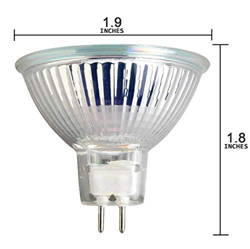 Cbconcept - 10 Bulbs - 12 Volt, 35 Watts, Mr16, Uv Glass Face, Gu5.3 Bi-Pin Base Halogen Light Bulb, For Accent Lighting, Tracking Light, Landscape Lights, Exhibit Art Gallery - Designed In Ca #TOP2