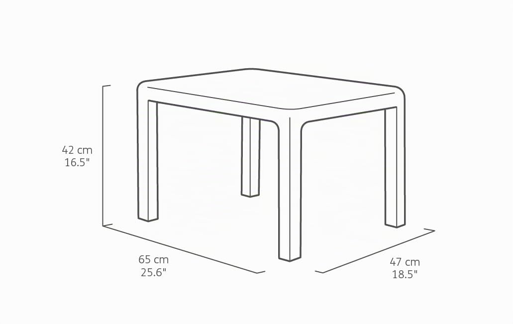 Keter Emily Lounge Set, Mobili da Giardino Superficie Liscia con Divano 2 Posti 2 Sedie E Tavolino, Grafite