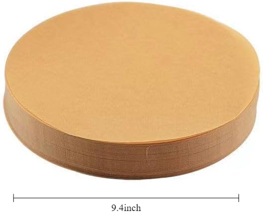 Parchment Rounds Paper Baking Sheets Precut Silicone Coated Circle Parchment Paper for Baking Cake Non-Stick Cake Pan Parchment Liner for Baking, Grilling and Steaming Bread (9.4 * 9.4 inch,500)