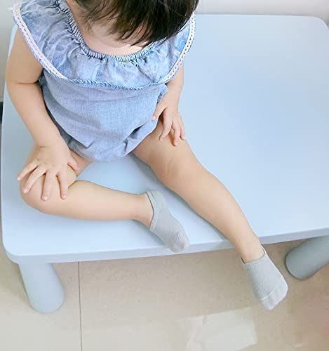 Chung Baby Grip Socks Boys Girls Toddler No Show Cotton Anti Slip Non Skid Invisable Summer Thin Low Cut,10Solid,S #TOP6