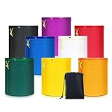 8 Pack 5-Gallon Mesh Filter Bags Premium Pressing Screen & Storage Pouch (25 to 220-Micron) Waterproof