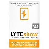 LyteShow (3 Single Serving Rip Packs) - Electrolyte Concentrate for Rapid Rehydration - NO Sugars, NO Additives - 3 Servings (With Magnesium, Potassium, Zinc)