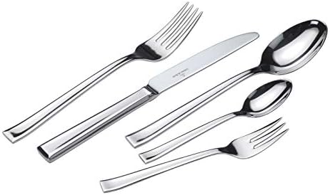 Villeroy & Boch 12-6350-9057 Victor Service, Cutlery Set for up to 6 Diners, 30 Pieces, Stainless Steel, Day Use, Dishwasher Safe, Stainless_Steel, White