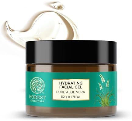 Forest Essentials Hydrating Facial Gel Pure Aloe Vera| Ayurvedic Skin Toner & Moisturiser | Natural Aloe Vera Gel for Glowing, Hydrated Skin