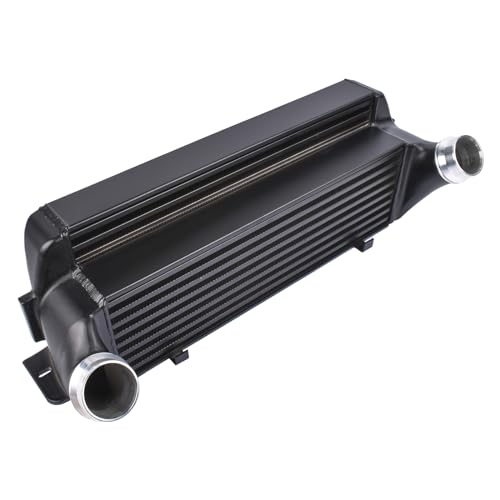 Front Mount Turbo Intercooler Black Replacement for BMW 12-18 M235i M2 328i 335i 428i 435i N20 N26 N55 GELUOXI