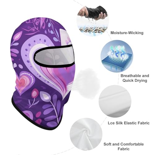 Balaclava para Hombre y Mujer con Diseño de Corazón, Máscara de Ski para Cubrir Toda la Cara para Ciclismo miniatura 3