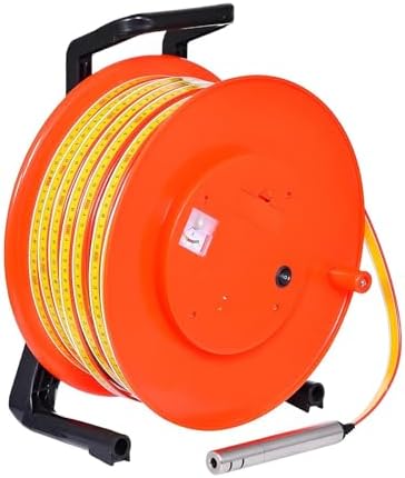 Water Level Meter for Wells - Accurate Water Level Indicator & Depth Gauge with Fixed Probe and 20M Steel Tape - Essential Tool for Well Water Measurement