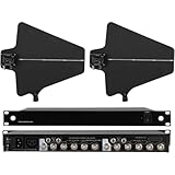 LFfwynog UHF-Funkantennenverteilung mit integriertem Signalverstärker, breiter Frequenzbereich von 400–950 MHz, ideal für Theater- und Bühnenbeschallung, Stabiler, rauscharmer Ausgang