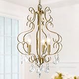 KSANA Crystal Chandelier, Chandelier Light Fixture with K9 Crystal, Modern Pendant Lighting for Kitc