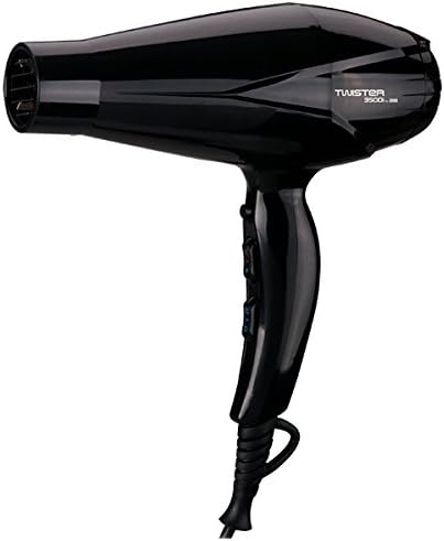 Asuer Group Twister 3500 Ion 2400W - Secador profesional iónico turmalina  cerámica, color negro | 3.000.000 iones/seg/cm³ | Volumen de aire 65,8 m³/h  | Máx. 180 °C : Amazon.es: Belleza