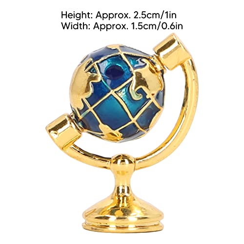 1:12 Dollhouse Globe, Metal Sturdy Glossy Exquisite Dollhouse Miniature Globe Model Study Furniture Doll Accessories #TOP2
