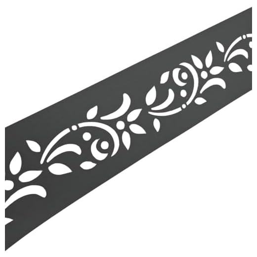 zaun|zu Premium dekor Floral #1 | Sichtschutzstreifen mit Lasermuster für Doppelstabzaun | Sichtschutz | Polypropylen | Made in Germany | UV-Stabil | modernes Design | Höhe 19cm Anthrazit 2,55m