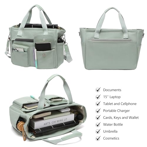 2Pcs/Set Large Canvas Tote Bag for Women, Laptop Work Bags Crossbody Shoulder Hobo Handbag Purse Travel Gym Teacher College2