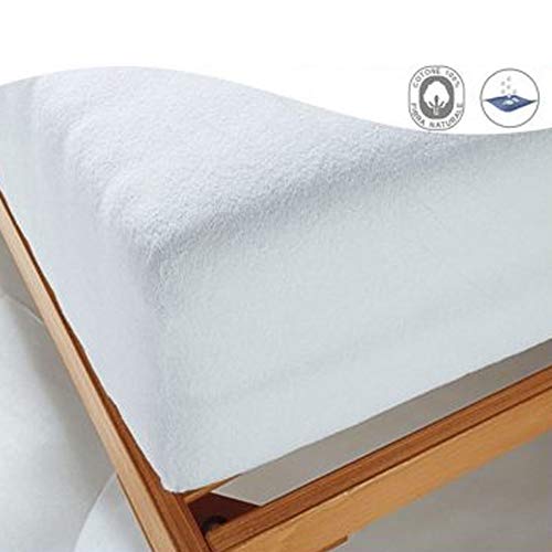 Coprimaterasso Impermeabile Per Letto Matrimoniale 190x135 Cm, Proteggi Materasso Da Umidità E Acari, 2 Strati Traspiranti