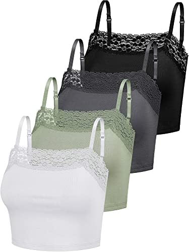 Bencailor 4 Pcs Lace Cami Top