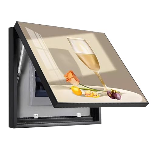 dvnFWKc Hide Electric Meter Cover Decorative Painting, Living room electricity meter cover box, electrical panel cover decorative painting, hanging distribution box decoration(60x50cm/23.6x19.7inch)