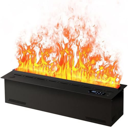 SHENGSHIYU Chimenea de Vapor de Agua 3D,Chimenea de Vapor con 9 Colores de Llama,Control Táctil/Remoto,Ajuste de 5 Niveles,Inserto de Chimenea Eléctrica,Chimenea Atomizada 80cm