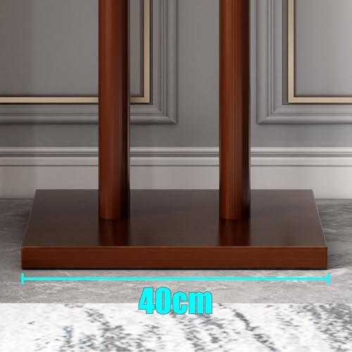 Perchero de pie para ropa colgador de madera maciza vertical negro de dormitorio 6